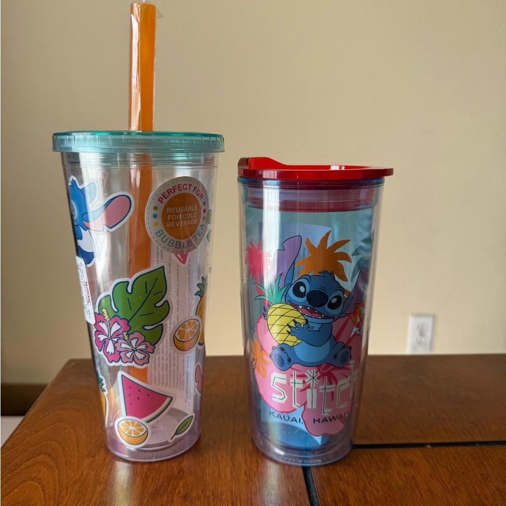 T.J.Maxx Floral Tumbler with Red Lid